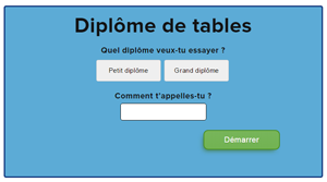 Diplôme de tables